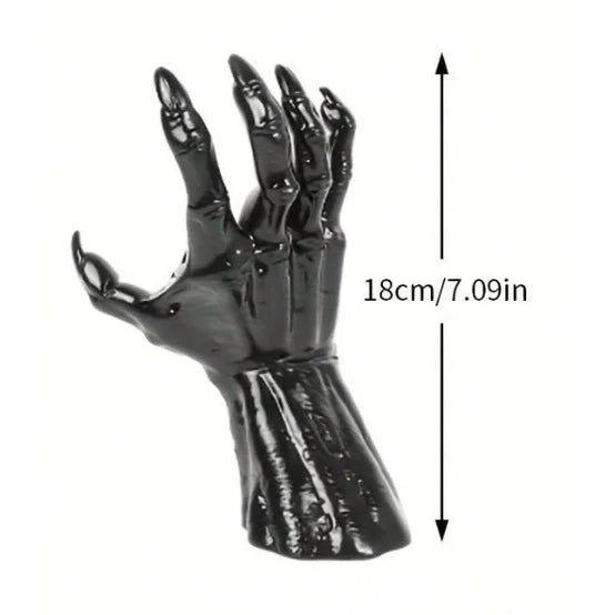 Wall Mounted Creepy Hands with Lighted Candles – Spooky Gothic Halloween Decoration & Hanging Wall Art for Home