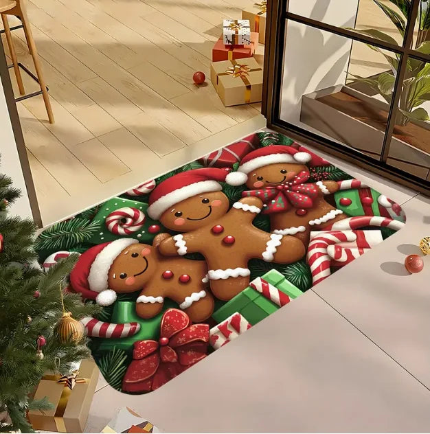 Santa Claus Christmas Gnome Door Mat – Soft Carpet for Living Room, Kitchen, Bedroom, Bathroom & New Year Home Decor
