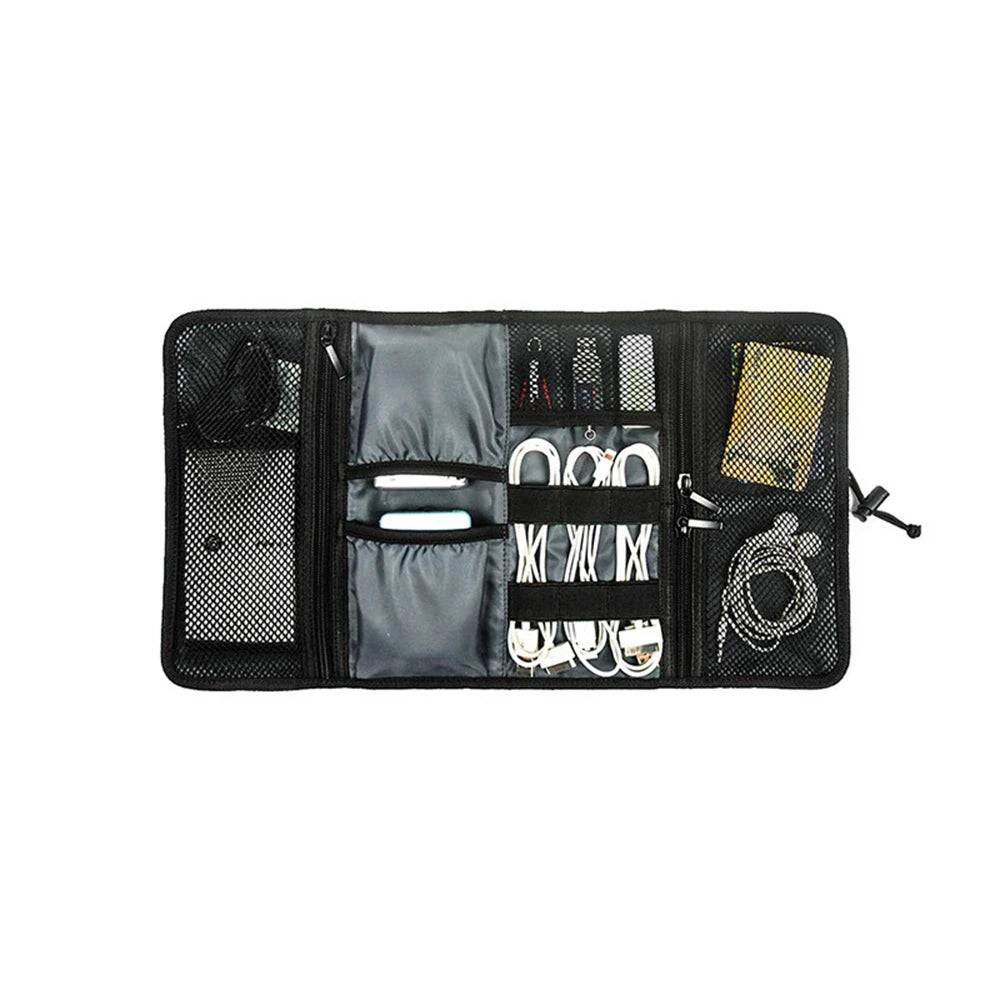 Multi-Device Travel Organizer: Large Capacity Bag for Cables, Chargers, Headphones