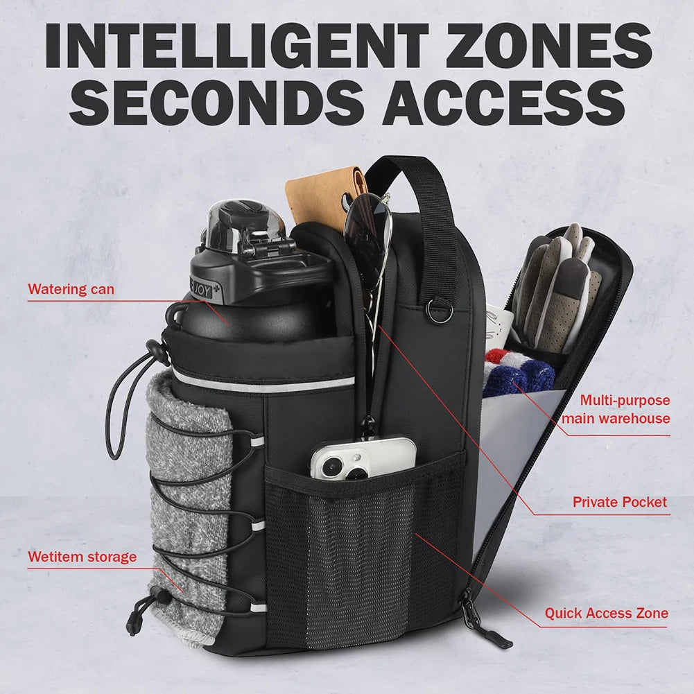 Magnetic Gym Organizer Bag with Water Bottle Carrier (Men & Women)