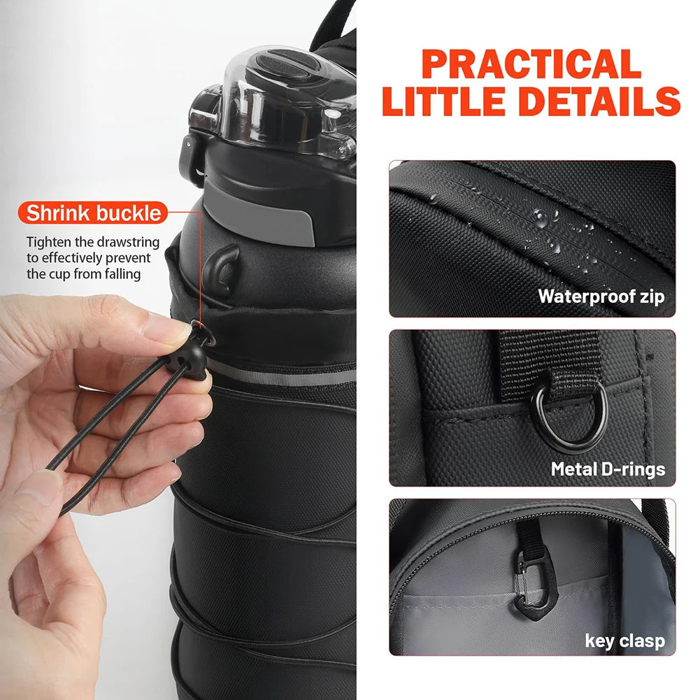 Magnetic Gym Organizer Bag with Water Bottle Carrier (Men & Women)