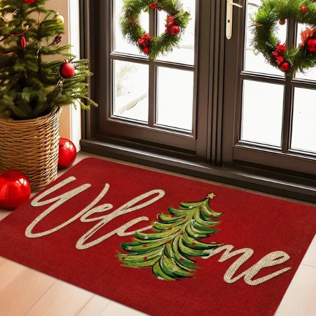 Santa Claus Christmas Gnome Door Mat – Soft Carpet for Living Room, Kitchen, Bedroom, Bathroom & New Year Home Decor